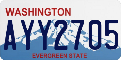 WA license plate AYY2705