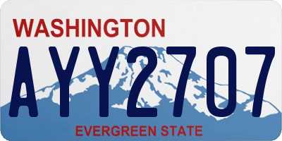 WA license plate AYY2707