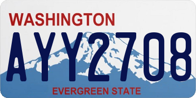 WA license plate AYY2708