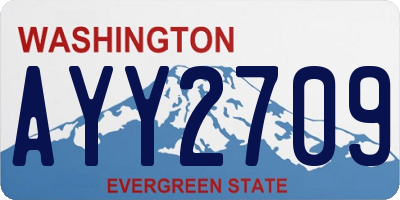 WA license plate AYY2709