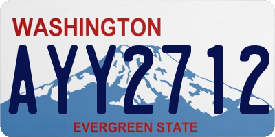 WA license plate AYY2712