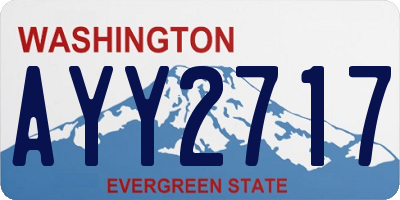 WA license plate AYY2717