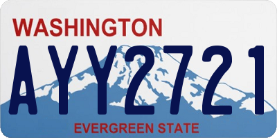 WA license plate AYY2721