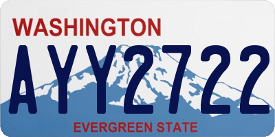 WA license plate AYY2722