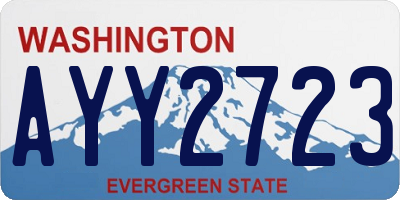 WA license plate AYY2723