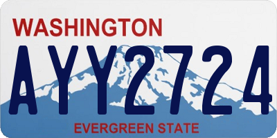 WA license plate AYY2724