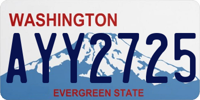 WA license plate AYY2725