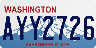 WA license plate AYY2726