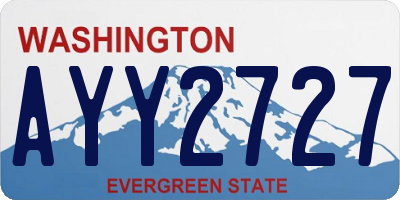 WA license plate AYY2727