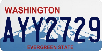 WA license plate AYY2729