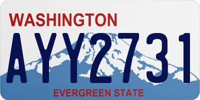 WA license plate AYY2731