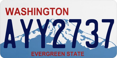 WA license plate AYY2737