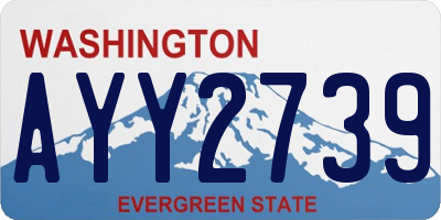 WA license plate AYY2739