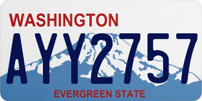 WA license plate AYY2757