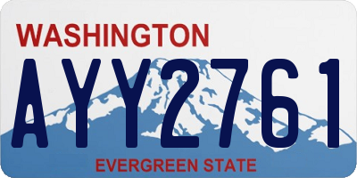 WA license plate AYY2761