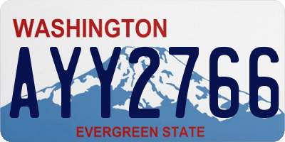 WA license plate AYY2766