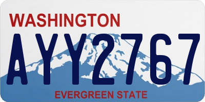 WA license plate AYY2767