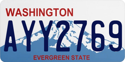 WA license plate AYY2769