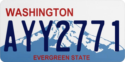 WA license plate AYY2771