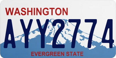 WA license plate AYY2774