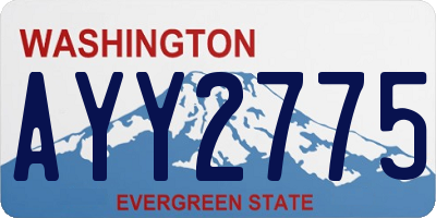 WA license plate AYY2775