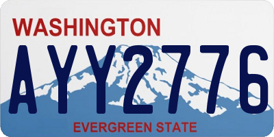 WA license plate AYY2776