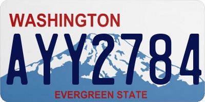 WA license plate AYY2784