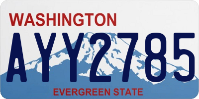 WA license plate AYY2785