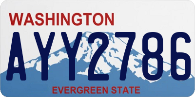 WA license plate AYY2786