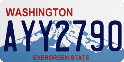 WA license plate AYY2790