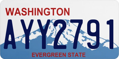 WA license plate AYY2791