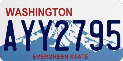 WA license plate AYY2795