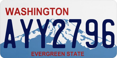 WA license plate AYY2796