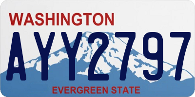 WA license plate AYY2797