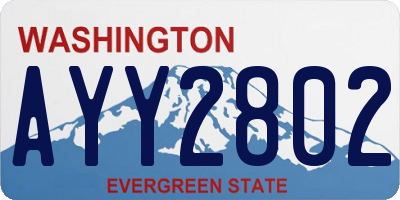 WA license plate AYY2802