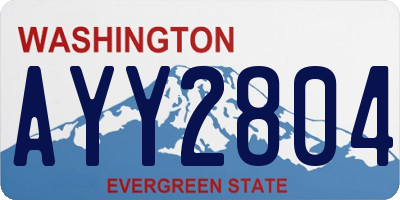 WA license plate AYY2804