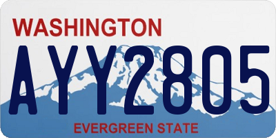 WA license plate AYY2805