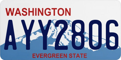 WA license plate AYY2806