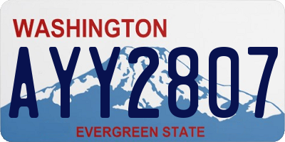 WA license plate AYY2807