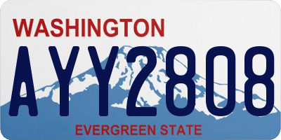 WA license plate AYY2808