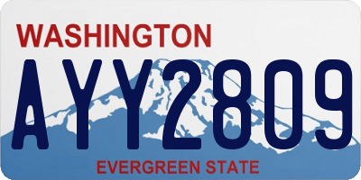 WA license plate AYY2809