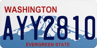 WA license plate AYY2810