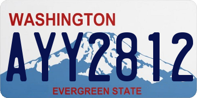 WA license plate AYY2812