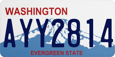 WA license plate AYY2814