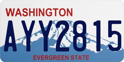 WA license plate AYY2815