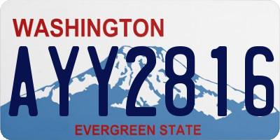 WA license plate AYY2816