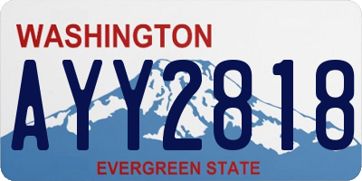 WA license plate AYY2818