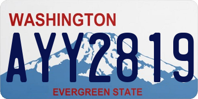 WA license plate AYY2819