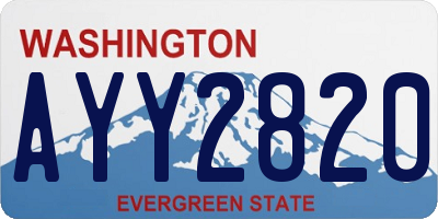 WA license plate AYY2820