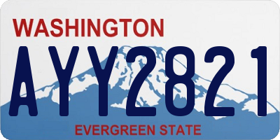 WA license plate AYY2821